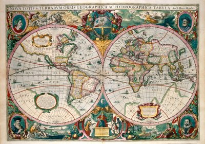 Mapamundi, Ámsterdam 1633 de Gerard (after) Mercator