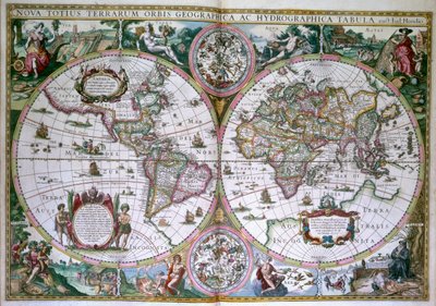 Mapa del mundo. Un nuevo mundo de todas las tierras de Gerard (after) Mercator