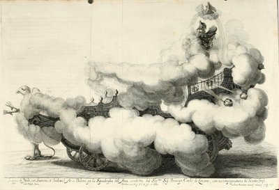 Victoria disputa del aire y del agua. Alegre fiesta a caballo - La carroza (1667) de Gerard Bouttats