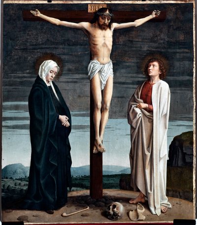 Crucifixión Políptico Panel de la Iglesia de San Gerolamo della Cervara de Gerard David