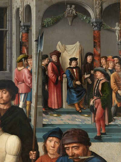 Detalle del desollamiento de Sisamnes de Gerard David
