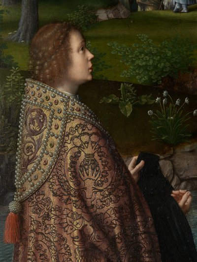 Detalle de la tabla central del Bautismo de Cristo, c.1502-08 (óleo sobre tabla) de Gerard David