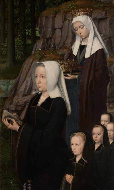 Detalle de la tabla derecha del Bautismo de Cristo, c.1502-08 (óleo sobre tabla) de Gerard David