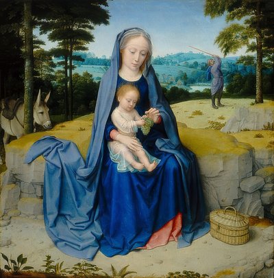 Descanso en la huida a Egipto. Alrededor de 1510 de Gerard David