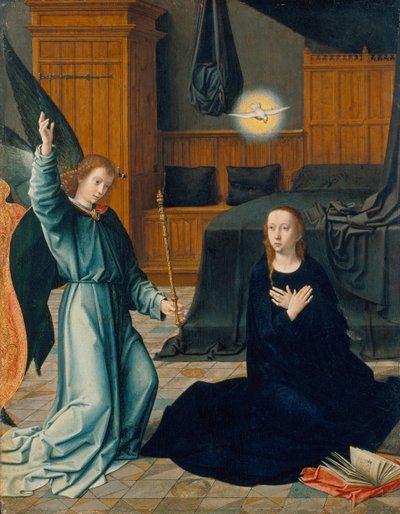 La Anunciación, c.1509 (técnica mixta sobre roble) de Gerard David
