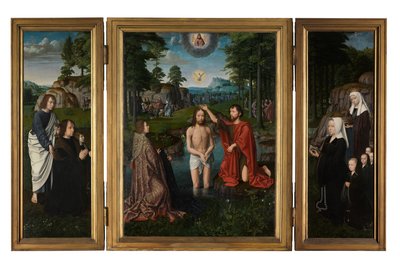 El Bautismo de Cristo, c.1502-08 (óleo sobre tabla) de Gerard David