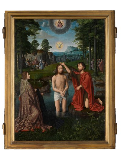 El Bautismo de Cristo, c.1502-08 (óleo sobre tabla) de Gerard David