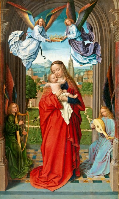 Virgen y Niño con Cuatro Ángeles de Gerard David