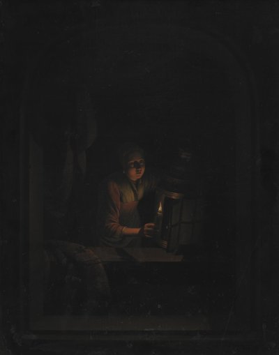 Niña con una vela de Gerrit Dou