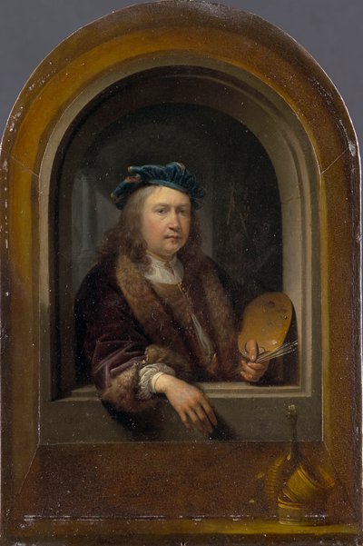 Autorretrato con Paleta, c. 1660 de Gerrit Dou