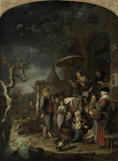 El charlatán, 1652 de Gerrit Dou