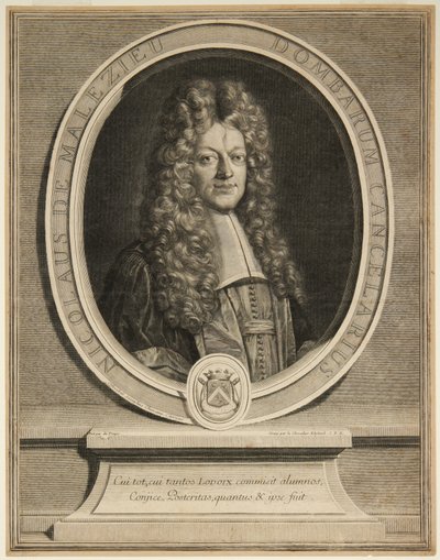 Nicholaus de Malezieu de Gérard Edelinck
