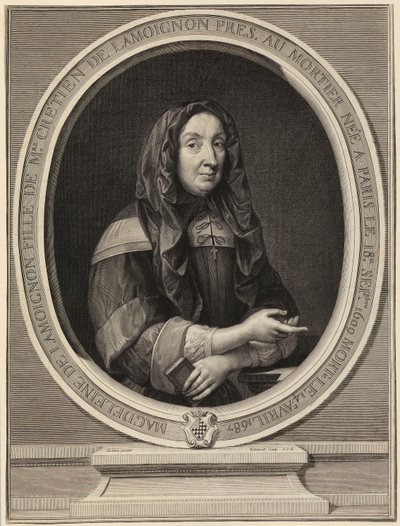 Retrato de Madeleine de Lamoignon de Gérard Edelinck