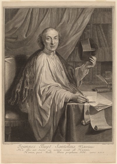 Jean-Baptiste Santeuil de Gerard Edelinck after Chevalier Dumee