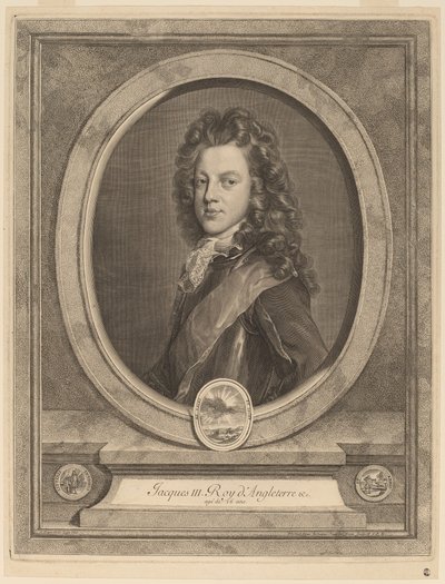 James III, Príncipe de Gales de Gerard Edelinck after François de Troy