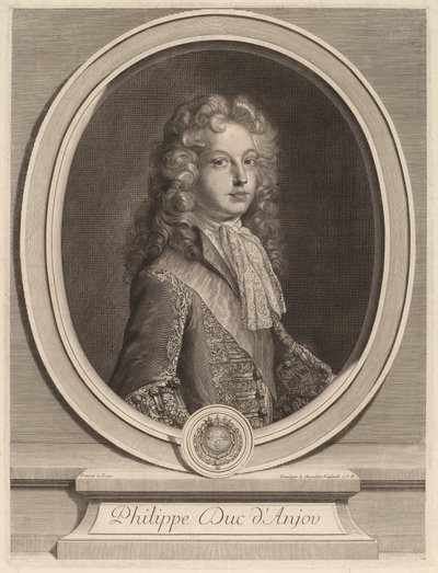 Felipe, Duque de Anjou de Gerard Edelinck after François de Troy