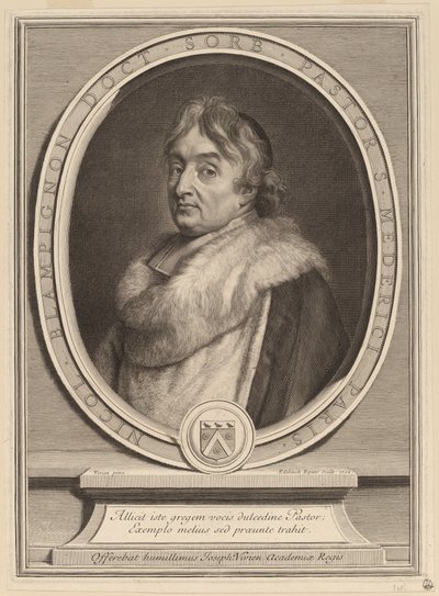 Nicolas de Blampignon de Gerard Edelinck after Joseph Vivien