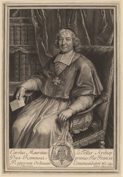 Charles-Maurice Le Tellier de Gerard Edelinck after Pierre Mignard I