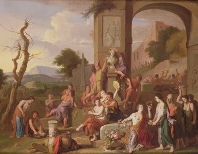 Una fiesta sacrificial entre ruinas de Gerard Hoet