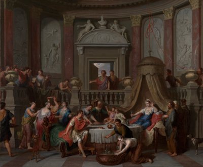 El Banquete de Cleopatra de Gerard Hoet