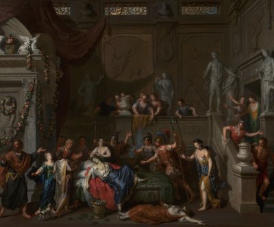La muerte de Cleopatra, c.1700-10 de Gerard Hoet