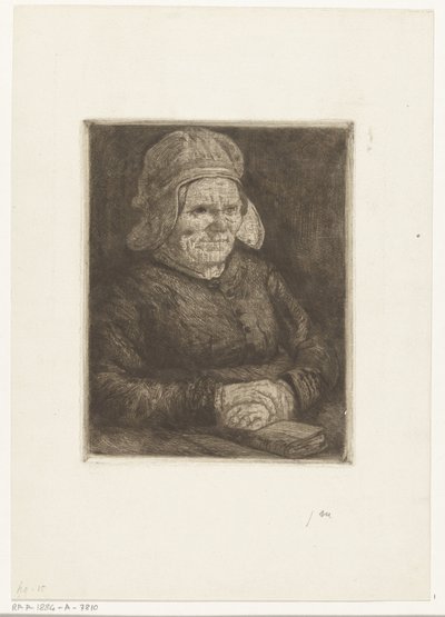 Mujer con sombrero de lino madre flamenca de Gerard Jan Bos