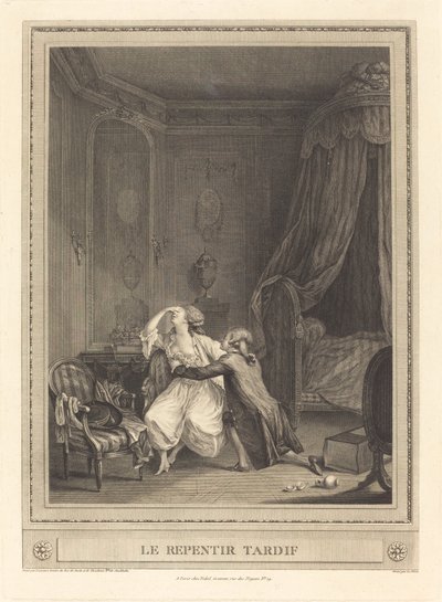 El arrepentimiento tardío de Gerard Rene Le Vilain after Nicolas Lavreince