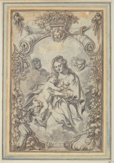 Madonna dentro del marco ornamental de Gerard Seghers