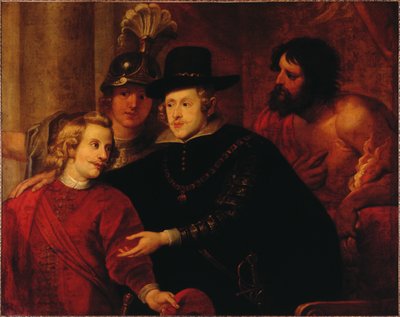 Felipe IV de España 1605-1665 despidiendo a su hermano Cardenal-Infante Fernando de Austria 1609-1 de Gerard . Seghers