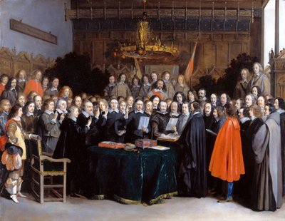 La ratificación del Tratado de Münster, 15 de mayo de 1648, 1648 de Gerard Ter Borch the Younger