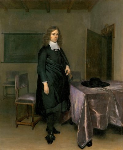 Retrato de un hombre de Gerard Ter Borch (Terburg), el Joven (1617-1681), - Óleo sobre lienzo - Tiroler Landesmuseum Ferdinandeum, Innsbruck de Gerard Terborch