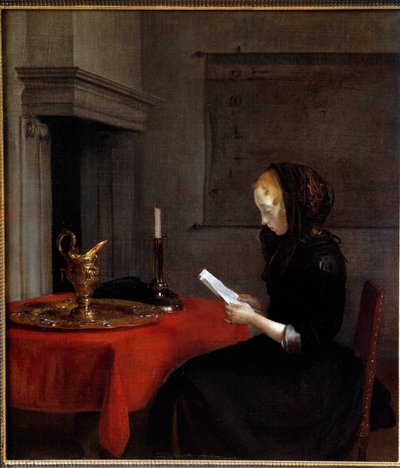 Mujer leyendo una carta de Gerard ter Borch