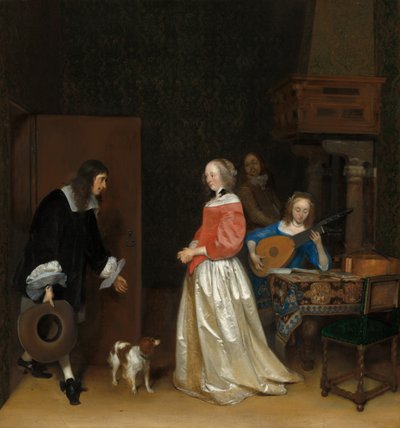 La Visita del Pretendiente, c. 1658 de Gerard Terborch II