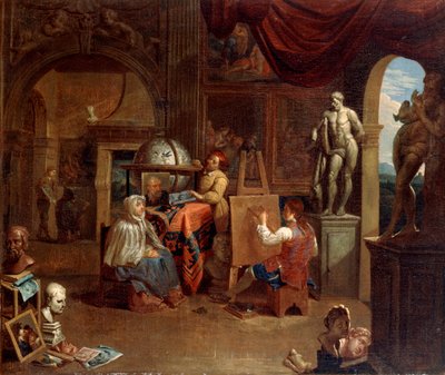 Escena en el estudio del artista, 1680-1720 de Gerard Thomas