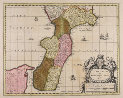 Calabria ultra, antiguamente parte de la Magna Grecia de Gerard Valck