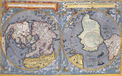 Polos Norte y Sur, 1593 de Gerard de Jode
