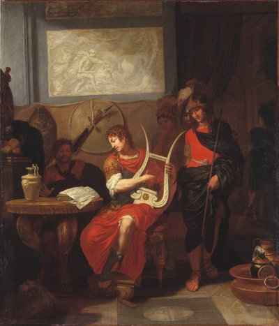 Achilles spielt die Leier bei der Ankunft der Gesandten von Agamemnon de Gerard de Lairesse