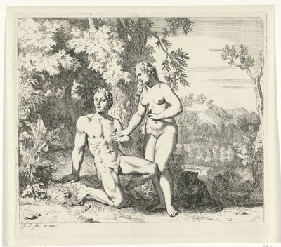 Adán y Eva en el Paraíso Escenas de Génesis (título de la serie) de Gerard de Lairesse
