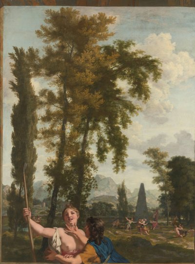 Paisaje italiano con pastor y pastora
Decoración para una habitación de la casa de Jacob de Flines en Ámsterdam (título de la serie) de Gerard de Lairesse
