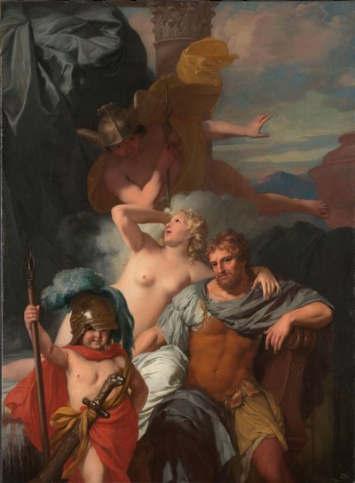 Mercurio ordena a Calipso que libere a Odiseo de Gerard de Lairesse