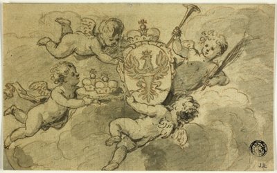 Putti y escudo de armas de Gerard de Lairesse