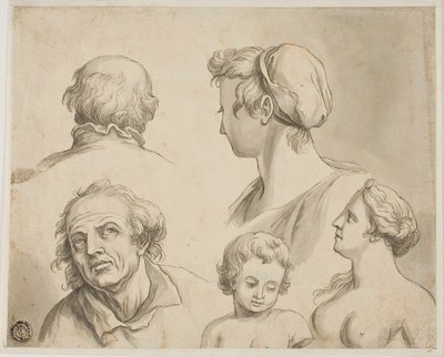 Bocetos de cinco bustos de Gerard de Lairesse