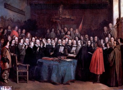 Tratado de Muenster (Pintura de Gerard ter (after) Borch or Terborch