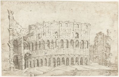 Exterior de las ruinas del Coliseo, Roma de Gerard ter Borch