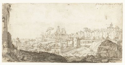 Vista del Pincio desde el sureste, Roma de Gerard ter Borch