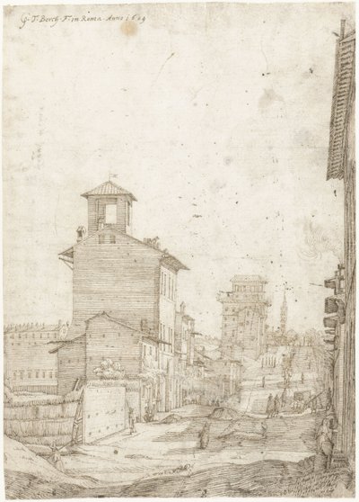 Vista de la Via Panisperna a Santa Maria Maggiore, Roma de Gerard ter Borch