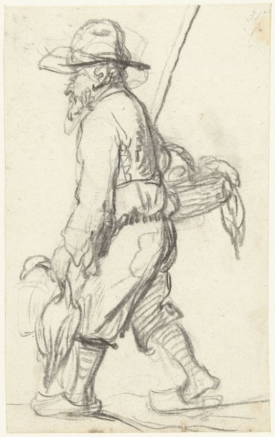 Cazador con una canasta de patos de Gerard ter Borch (II) (possibly)