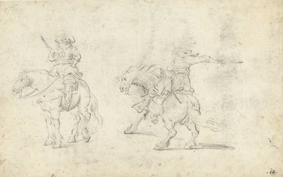 Dos soldados a caballo de Gerard ter Borch (II) (possibly)