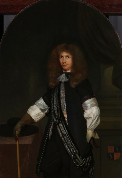 Jacob de Graeff (1642-90). Con el uniforme de oficial de Gerard ter Borch (II) (signed by artist)