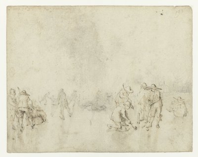 Cara de hielo con jugadores frascos de Gerard ter Borch (II)